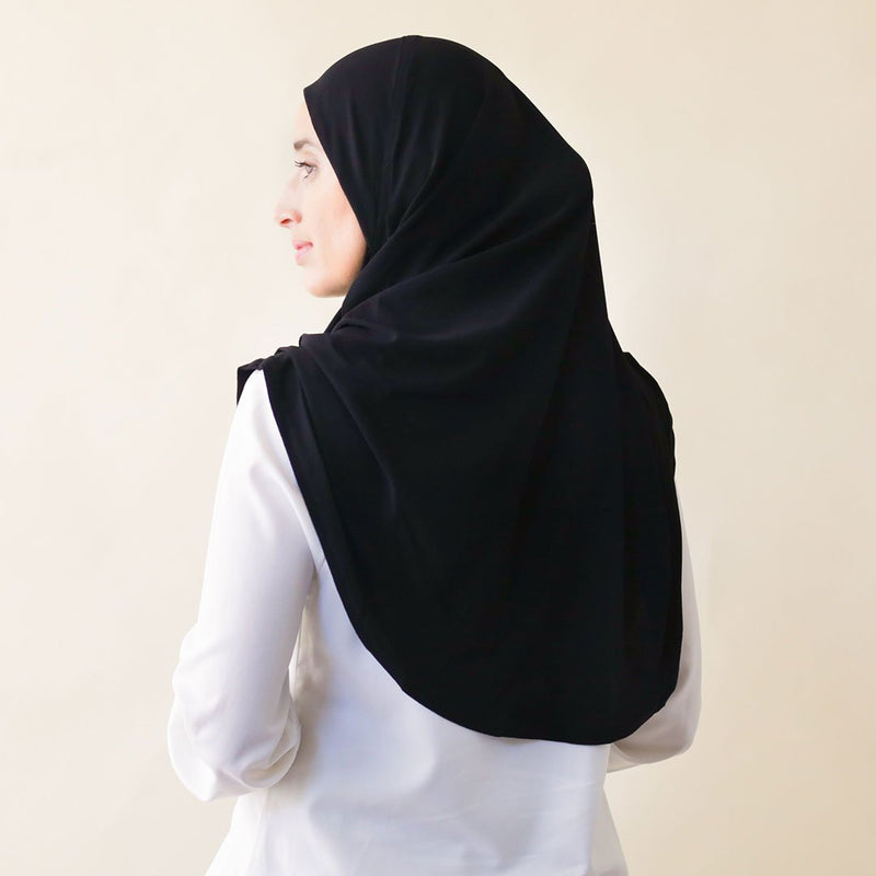 Instant premium Elegant hijab -  Black